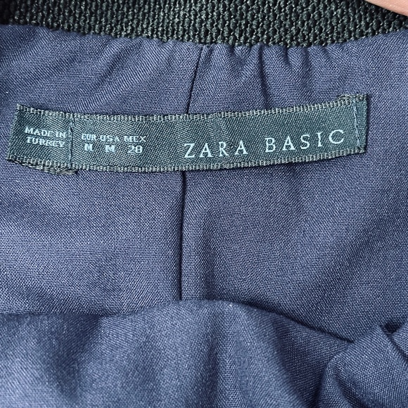Zara Basic Navy Blue Scalloped Embroidered Skirt - Picture 4 of 9